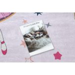 Kab. BAMBINO 48060 mosható szőnyeg Hercegnő, csillagok gyerekeknek csúszásgátló - rózsaszín 140x200 cm