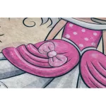 Kab. BAMBINO 43020 mosható szőnyeg Hercegnő, csillagok gyerekeknek csúszásgátló - krém / rózsaszín 140x200 cm