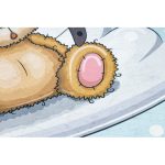 Kab. BAMBINO 43030 mosható szőnyeg Mackó, a pilóta gyerekeknek csúszásgátló - kék / barna  140x200 cm