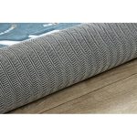 Kab. BAMBINO 46990 mosható szőnyeg Repülőtér, repülőgépek gyerekeknek csúszásgátló - zöld / szürke 140x200 cm