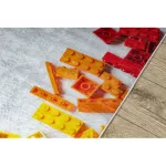 Kab. BAMBINO 38480 mosható szőnyeg Építőkészlet gyerekeknek csúszásgátló - szürke / sárga 200x290 cm