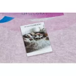 Kab. BAMBINO 2533 mosható szőnyeg Egyszarvú, szivárvány gyerekeknek csúszásgátló - rózsaszín 160x220 cm