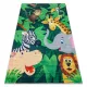 Kab. BAMBINO 2705 mosható szőnyeg Állatok, Afrika gyerekeknek csúszásgátló - zöld / barna  160x220 cm