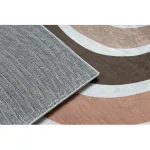 Kab. BAMBINO 46960 mosható szőnyeg Szivárvány, pöttyök gyerekeknek csúszásgátló - fehér / barna 160x220 cm