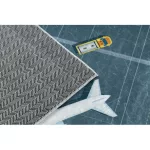 Kab. BAMBINO 46990 mosható szőnyeg Repülőtér, repülőgépek gyerekeknek csúszásgátló - zöld / szürke 160x220 cm