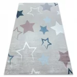 Kab. BAMBINO 48130 mosható szőnyeg Csillagok gyerekeknek csúszásgátló - bézs / szürke 160x220 cm