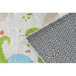Kab. BAMBINO 50230 mosható szőnyeg Állatkert, utcák gyerekeknek csúszásgátló - bézs / zöld 160x220 cm