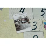 Kab. BAMBINO 54060 mosható szőnyeg Egyszarvú, komló gyerekeknek csúszásgátló - rózsaszín / sárga 160x220 cm