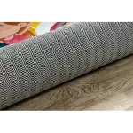 Kab. BAMBINO 42810 mosható szőnyeg Rakéta, bolygók gyerekeknek csúszásgátló - kék / barna  200x290 cm