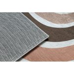 Kab. BAMBINO 46960 mosható szőnyeg Szivárvány, pöttyök gyerekeknek csúszásgátló - fehér / barna 200x290 cm