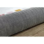 Kab. BAMBINO 47810 mosható szőnyeg Szivárvány, pöttyök gyerekeknek csúszásgátló - fehér / rózsaszín 200x290 cm