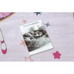 Kab. BAMBINO 48060 mosható szőnyeg Hercegnő, csillagok gyerekeknek csúszásgátló - rózsaszín 200x290 cm