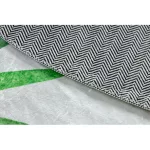 Kab. BAMBINO 54090 kör mosható szőnyeg Állatok, Afrika gyerekeknek csúszásgátló - fehér / zöld kör 100 cm