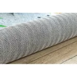 Kab. BAMBINO 54090 kör mosható szőnyeg Állatok, Afrika gyerekeknek csúszásgátló - fehér / zöld kör 100 cm