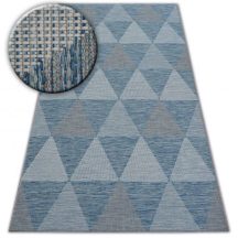   Fonott sizal szőnyeg LOFT 21132 HÁROMSZÖGEK elefántcsont/ezüst/kék 60x110 cm
