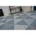 Fonott sizal szőnyeg LOFT 21132 HÁROMSZÖGEK elefántcsont/ezüst/kék 60x110 cm