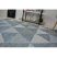 Fonott sizal szőnyeg LOFT 21132 HÁROMSZÖGEK elefántcsont/ezüst/kék 60x110 cm