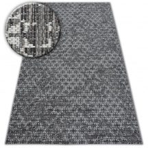   Fonott sizal szőnyeg LOFT 21145 boho elefántcsont/ezüst/szürke 80x150 cm