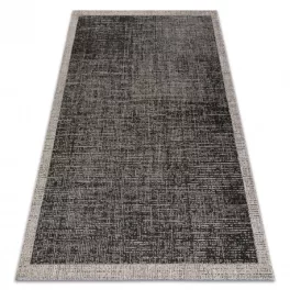   Kab. Fonott sizal floorlux szőnyeg 20401 fekete / ezüst  140x200 cm