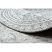 Fonott sizal szőnyeg LOFT 21193 Kör boho elefántcsont/ezüst/taupe kör 160 cm