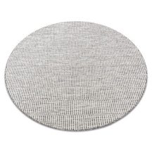   Fonott sizal szőnyeg LOFT 21198 Kör boho elefántcsont/ezüst/taupe kerék 160 cm
