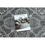 Kab. Fonott sizal szőnyeg LOFT 21193 Kör boho elefántcsont/ezüst/szürke kör 120 cm