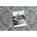 Kab. Fonott sizal szőnyeg LOFT 21193 Kör boho elefántcsont/ezüst/taupe kör 120 cm