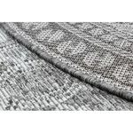 Kab. Fonott sizal szőnyeg LOFT 21193 Kör boho elefántcsont/ezüst/taupe kör 120 cm