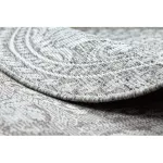 Kab. Fonott sizal szőnyeg LOFT 21193 Kör boho elefántcsont/ezüst/taupe kör 120 cm