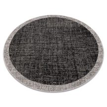   Fonott sizal floorlux szőnyeg Kör 20401 fekete / ezüst  kör 160 cm
