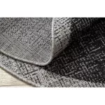 Kab. Fonott sizal floorlux szőnyeg Kör 20401 fekete / ezüst  kör 160 cm