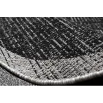 Kab. Fonott sizal floorlux szőnyeg Kör 20401 fekete / ezüst  kör 160 cm