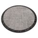 Fonott sizal floorlux szőnyeg Kör 20401 ezüst / fekete kör 160 cm