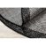 Fonott sizal floorlux szőnyeg Kör 20401 ezüst / fekete kör 160 cm