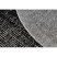 Fonott sizal floorlux szőnyeg Kör 20401 fekete / ezüst  kör 120 cm