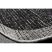 Fonott sizal floorlux szőnyeg Kör 20401 fekete / ezüst  kör 120 cm