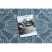 Fonott sizal szőnyeg LOFT 21193 Kör boho elefántcsont/ezüst/kék kör 160 cm