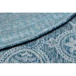 Kab. Fonott sizal szőnyeg LOFT 21193 Kör boho elefántcsont/ezüst/kék kör 160 cm