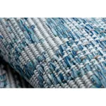 Kab. Fonott sizal szőnyeg LOFT 21193 Kör boho elefántcsont/ezüst/kék kör 160 cm