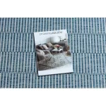 Kab. Fonott sizal szőnyeg LOFT 21198 Kör boho elefántcsont/ezüst/kék kör 160 cm