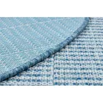 Kab. Fonott sizal szőnyeg LOFT 21198 Kör boho elefántcsont/ezüst/kék kör 160 cm