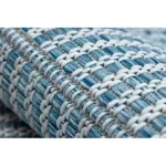 Kab. Fonott sizal szőnyeg LOFT 21198 Kör boho elefántcsont/ezüst/kék kör 160 cm