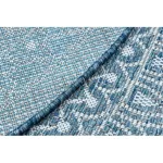 Kab. Fonott sizal szőnyeg LOFT 21207 Rozetta Kör boho elefántcsont/ezüst/kék kerék 160 cm