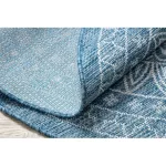 Kab. Fonott sizal szőnyeg LOFT 21207 Rozetta Kör boho elefántcsont/ezüst/kék kerék 160 cm