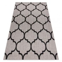  Fonott sizal floorlux szőnyeg 20608 marokkói rácsos ezüst / fekete 200x290 cm