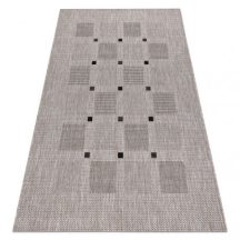   Fonott sizal floorlux szőnyeg 20079 Négyszögletes ezüst / fekete 120x170 cm