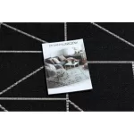 Kab. Fonott sizal floorlux szőnyeg 20605 fekete / ezüst HÁROMSZÖGEK, GEOMETRIAI  120x170 cm