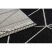 Fonott sizal floorlux szőnyeg 20605 fekete / ezüst HÁROMSZÖGEK, GEOMETRIAI  120x170 cm