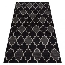   Fonott sizal floorlux szőnyeg 20607 marokkói rácsos ezüst / fekete 120x170 cm