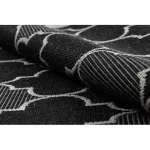 Kab. Fonott sizal floorlux szőnyeg 20607 marokkói rácsos ezüst / fekete 120x170 cm